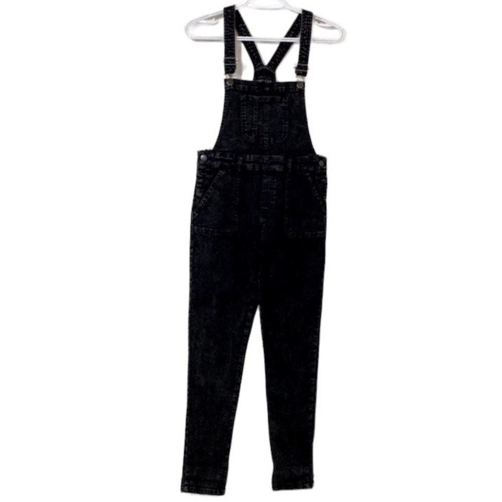 Treasure & Bond Girls Black Stone Wash Denim Jumper Overalls Size 16